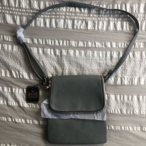Gray crossbody purse